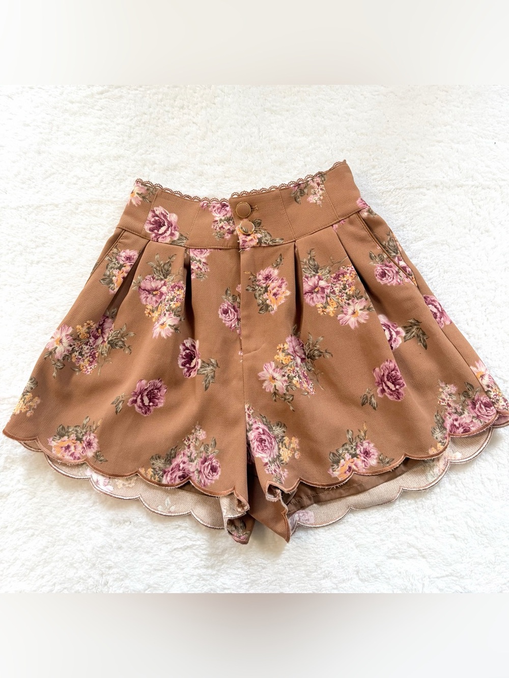 Liz Lisa Y2K Heisei Hime Floral Brown Shorts Bottoms Gal Japan Lolita My Melody